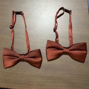 Revelry Terracotta Rust Satin Bow ties